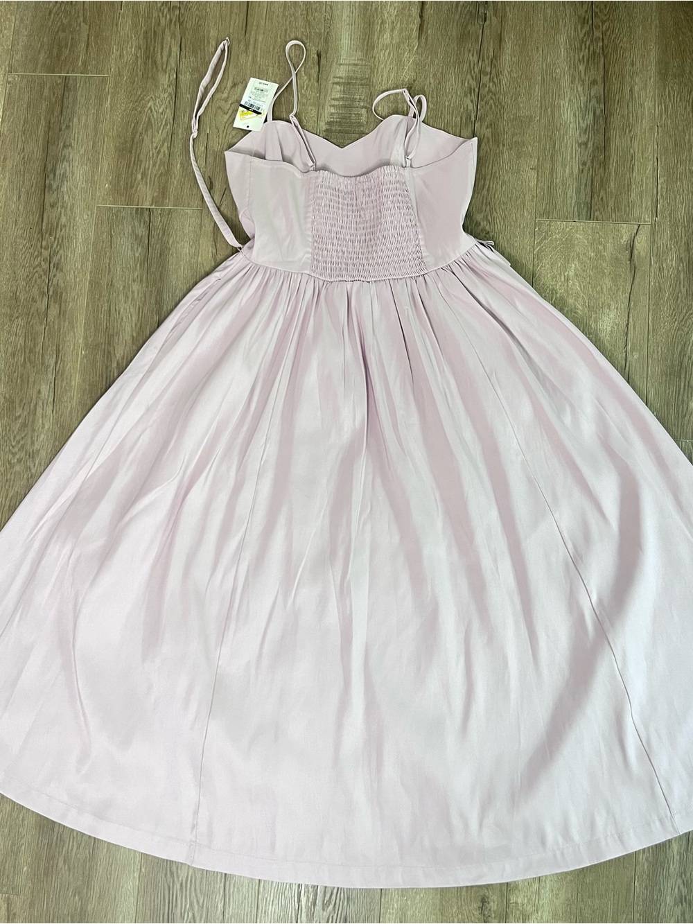 NWT A New Day Women Bow Belt Midi Dress Pink Size M 2 Pockets - Picture 11 of 14